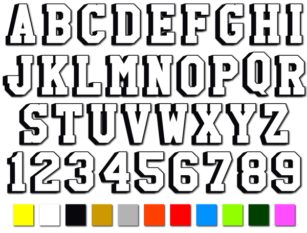 3D Reflective Letters & Numbers