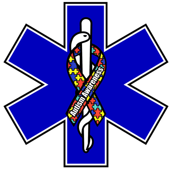 AUTISM AWARENESS STAR OF LIFE WINDOW DECAL