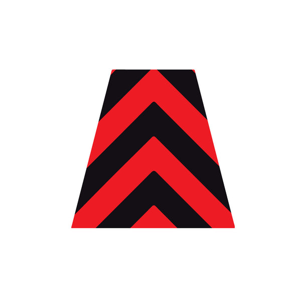 BLACK AND RED CHEVRON REFLECTIVE HELMET (TET) TETRAHEDRON