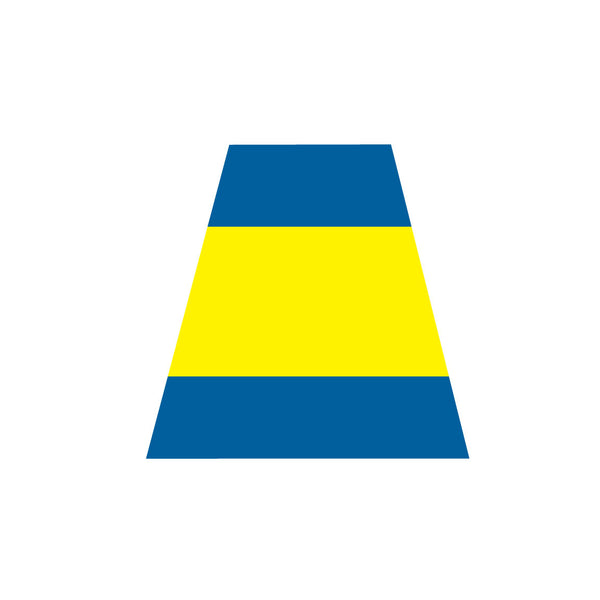 BLUE AND YELLOW TRIPLE STRIPE REFLECTIVE HELMET (TET) TETRAHEDRON