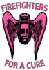 BREAST CANCER FIREFIGHTERS FOR A CURE ANGEL WING SCBA HELMET DECAL