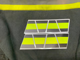 MATTE BLACK WITH MATTE FLUORESCENT YELLOW LINE TRIPLE STRIPE REFLECTIVE HELMET (TET) TETRAHEDRON 8 PACK