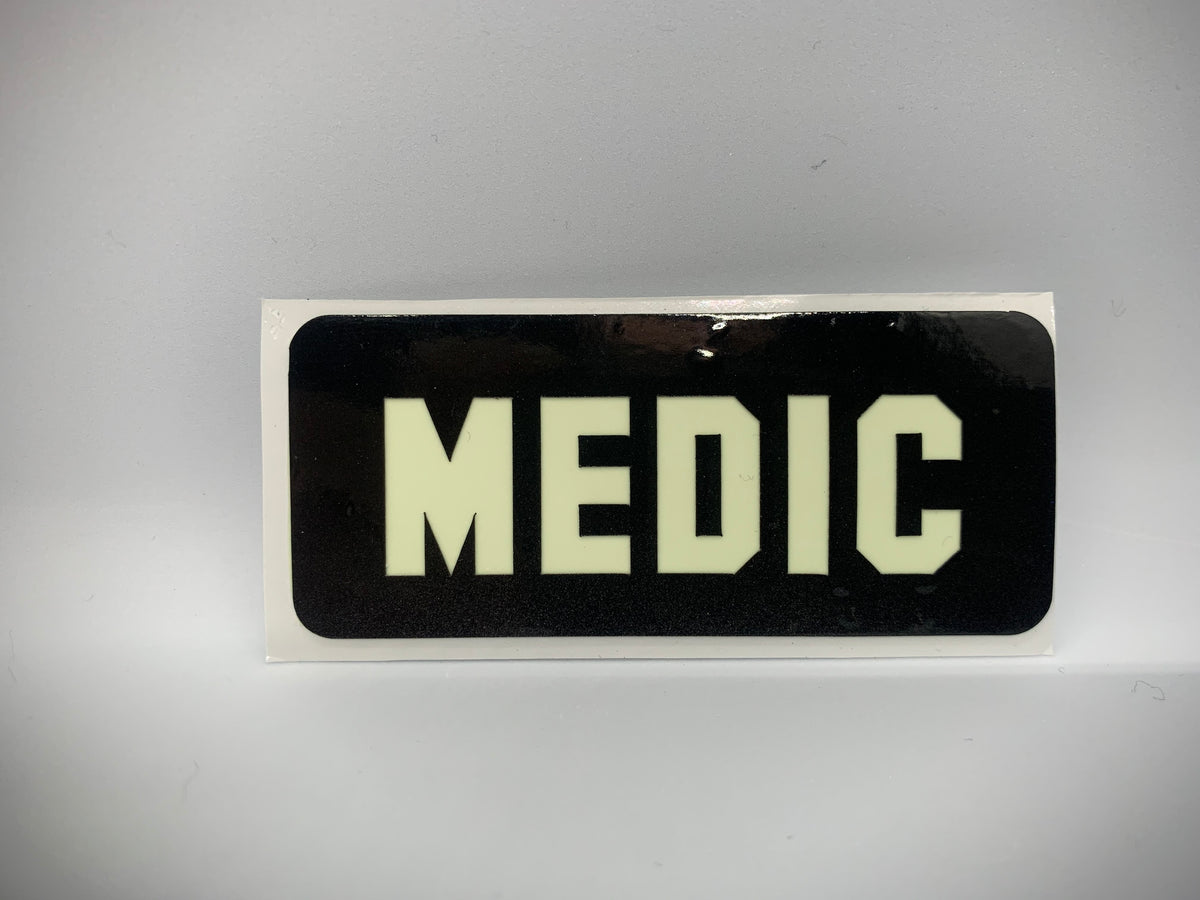 Medic Reflective Glow In The Dark Helmet Decal Police Fire EMS Vinyl