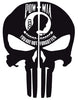 POW MIA FLAG PUNISHER SKULL REAR HELMET REFLECTIVE HELMET DECAL