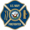 US NAVY FIREFIGHTER WINDOW DECAL