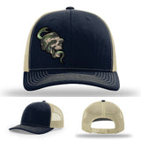 Serpent Skull Leather Patch Hat