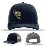 Serpent Skull Leather Patch Hat