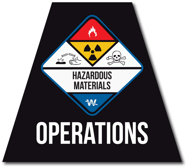 HazMat Operations Reflective Helmet Tetrahedron | DKE Decals – dkedecals