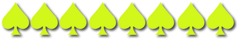 FLUORESCENT YELLOW REFLECTIVE ACE OF SPADE HELMET DECAL 8 PACK