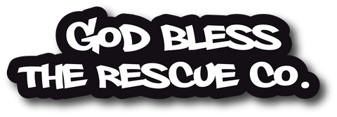 GOD BLESS THE RESCUE CO HELMET DECAL