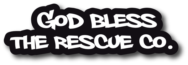 GOD BLESS THE RESCUE CO HELMET DECAL