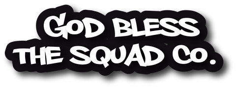 GOD BLESS THE SQUAD CO HELMET DECAL