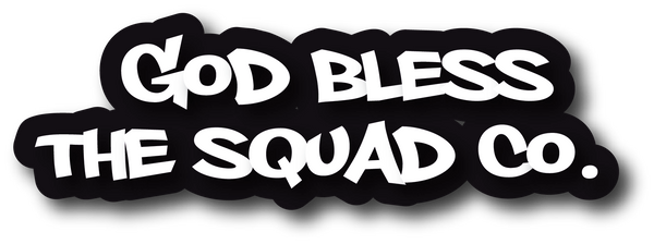 GOD BLESS THE SQUAD CO HELMET DECAL