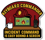 KEYBOARD COMMANDER HELMET DECAL