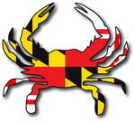 MARYLAND FLAG CRAB REFLECTIVE HELMET DECAL