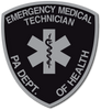 SUBDUED PENNSYLVANIA (PA) EMT PATCH WINDOW DECAL