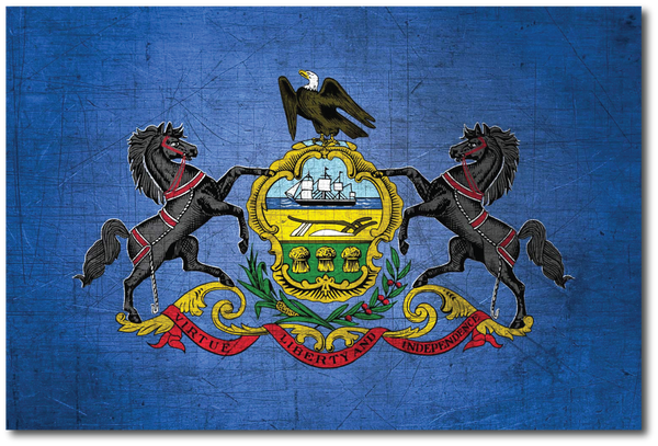 PENNSYLVANIA FLAG REFLECTIVE HELMET DECAL