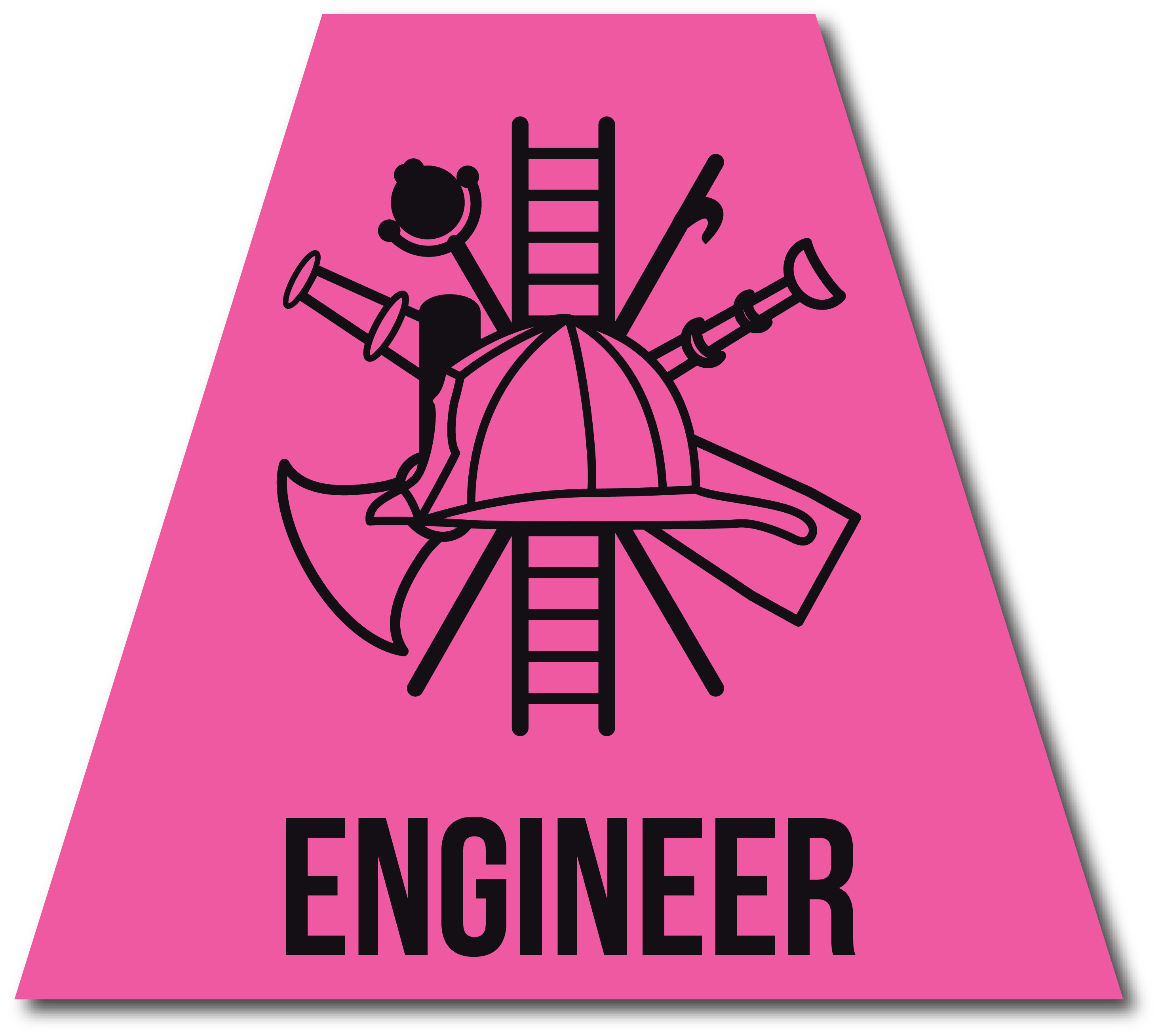 Engineer Helmet Sticker Design Engineer Reflective Fire Helmet Tetrahedron Decal | DKE Decals – dkedecals