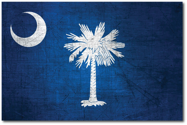 SOUTH CAROLINA FLAG REFLECTIVE HELMET DECAL