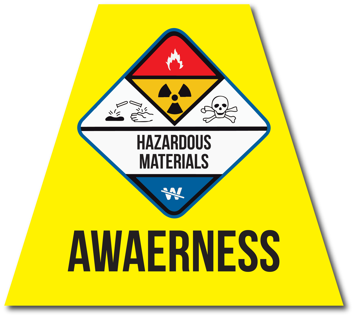 Hamcat Sticker HazMat Awareness Reflective Helmet Tetrahedron | DKE Decals – dkedecals