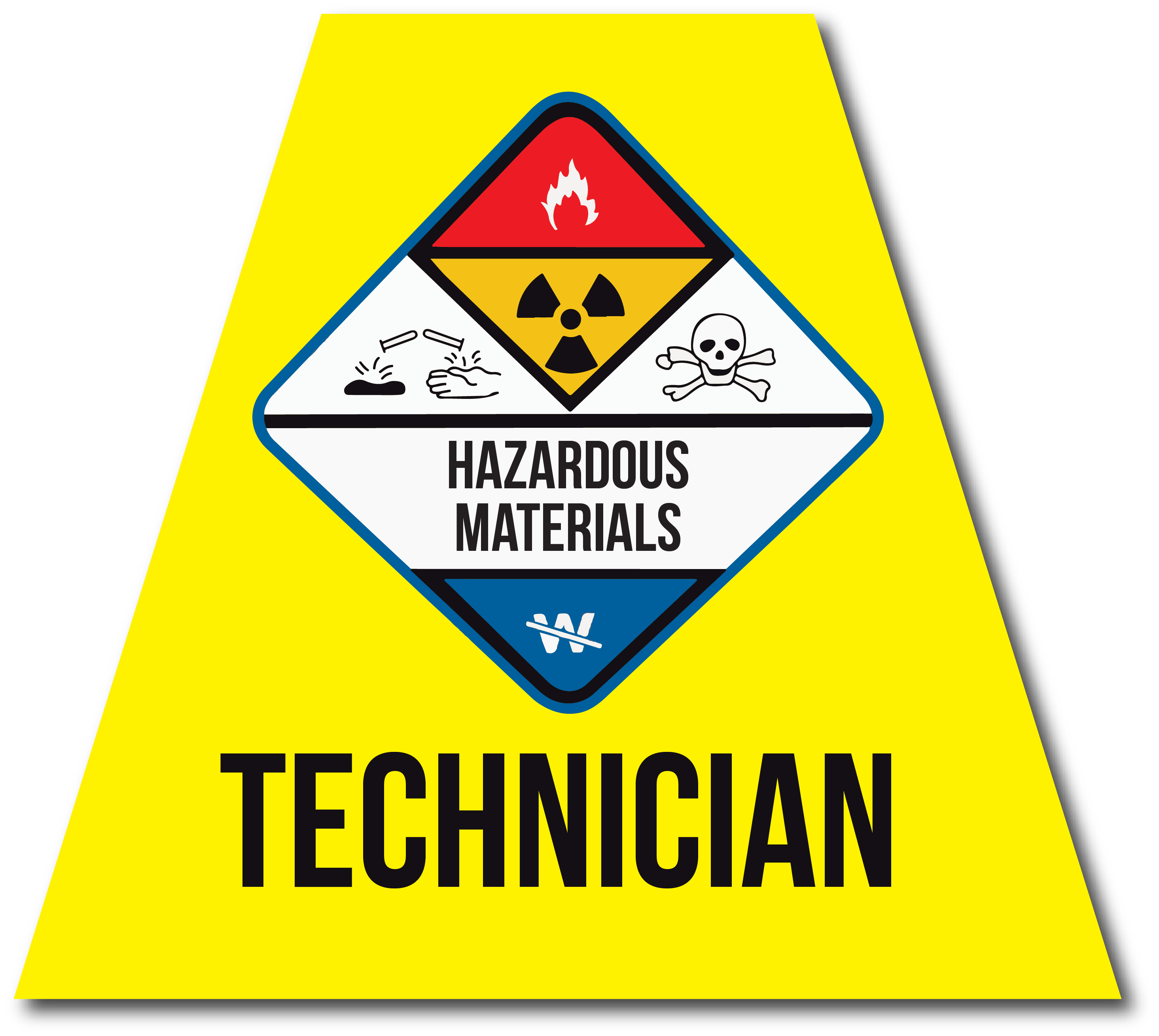 Hazmat Technician Reflective Helmet Tetrahedrons (Tets) Police