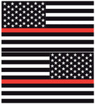 THIN RED LINE AMERICAN FLAGS REFLECTIVE HELMET DECAL