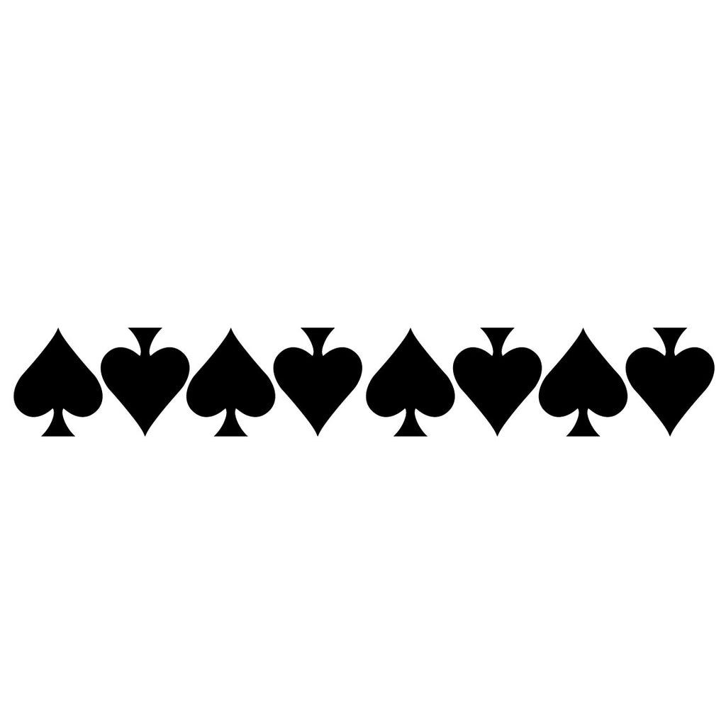 Black Reflective Ace of Spade Helmet Decal 8‑Pack Black Reflective Ace of Spade Helmet Decal 8‑Pack