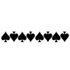 BLACK REFLECTIVE ACE OF SPADE HELMET DECAL 8 PACK