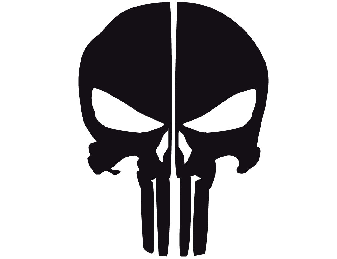 PUNISHER SKULL REAR HELMET REFLECTIVE HELMET DECAL PUNISHER SKULL REAR HELMET REFLECTIVE HELMET DECAL
