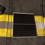 BLACKED OUT AMERICAN FLAGS REFLECTIVE HELMET DECAL
