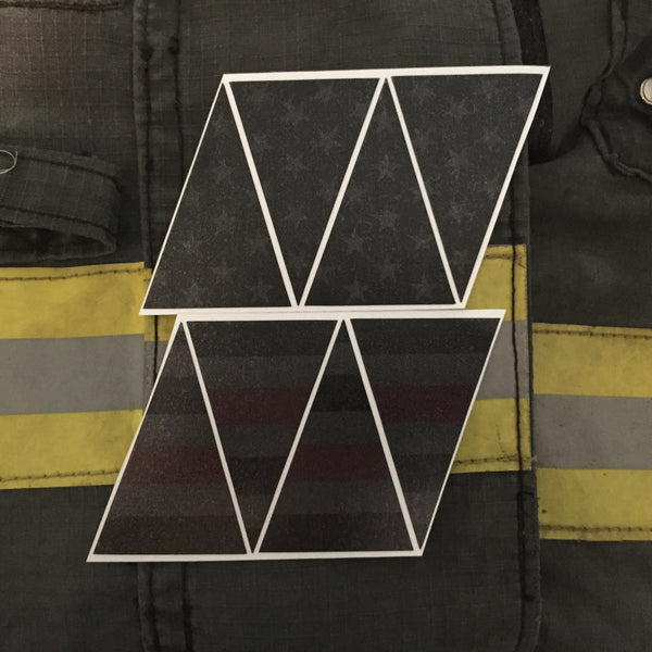 Coppia - Adesivi Riflettenti Per Elmetti Con Bandiera Americana Black - Foto 6