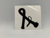 BLACKED-OUT PINK BREAST CANCER AWARENESS HOSE RIBBON HELMET DECAL