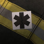 BLACKED OUT STAR OF LIFE REFLECTIVE HELMET DECAL