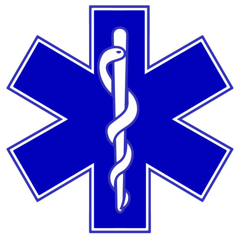 BLUE STAR OF LIFE REFLECTIVE WINDOW DECAL