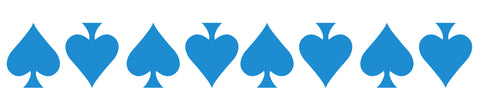 BLUE REFLECTIVE ACE OF SPADE HELMET DECAL 8 PACK