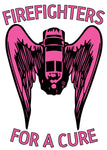 BREAST CANCER FIREFIGHTERS FOR A CURE ANGEL WING SCBA HELMET DECAL