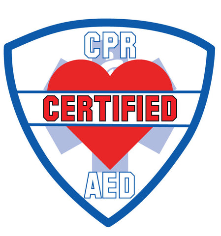 CPR AED CERTIFIED HELMET DECAL