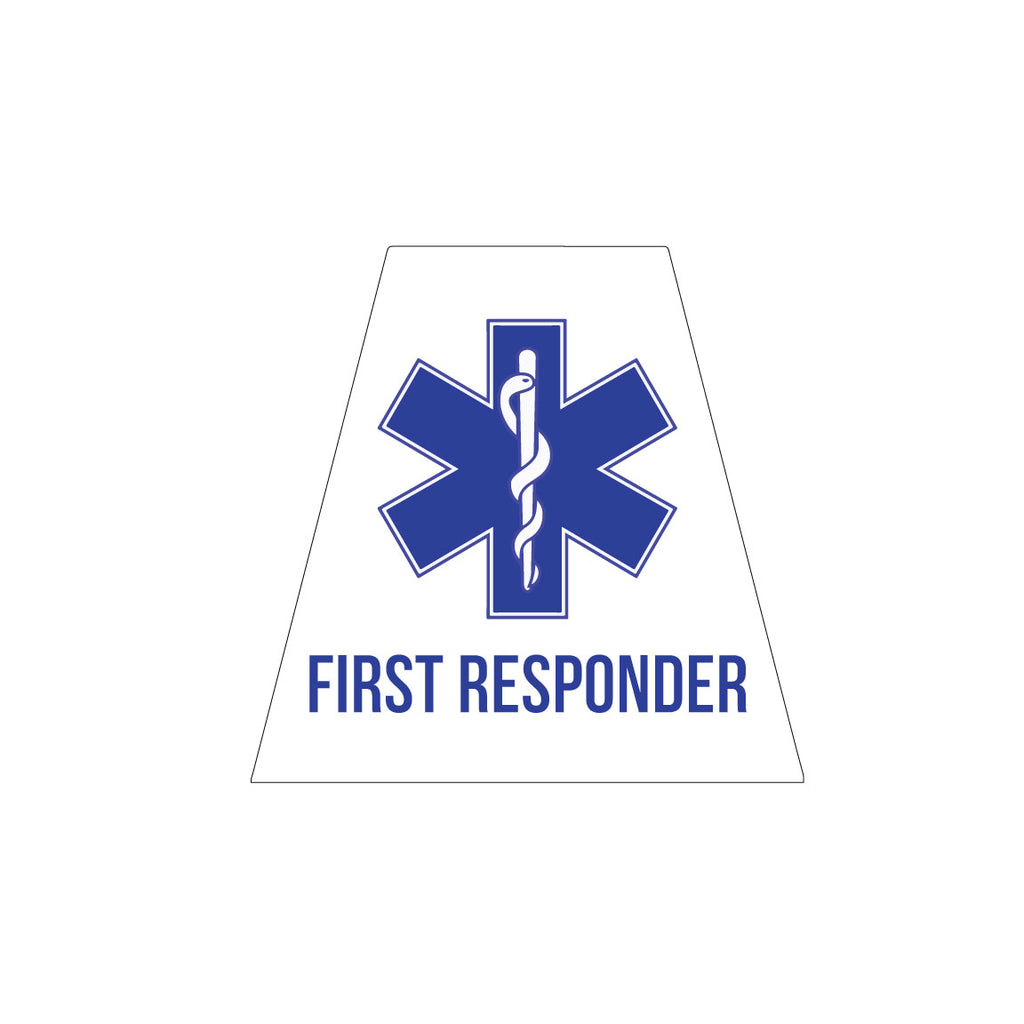 first responder icon helmet Reflective Round Fire Front Decal and internal speaker pockets Masked Emergency Medical First Responder
