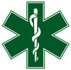 GREEN STAR OF LIFE REFLECTIVE WINDOW DECAL
