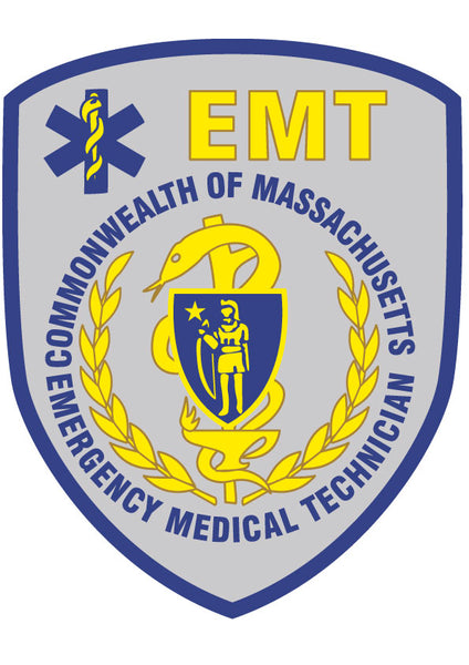 MASSACHUSETTS (MA) EMERGENCY MEDICAL TECHNICIAN (EMT) PATCH WINDOW DECAL