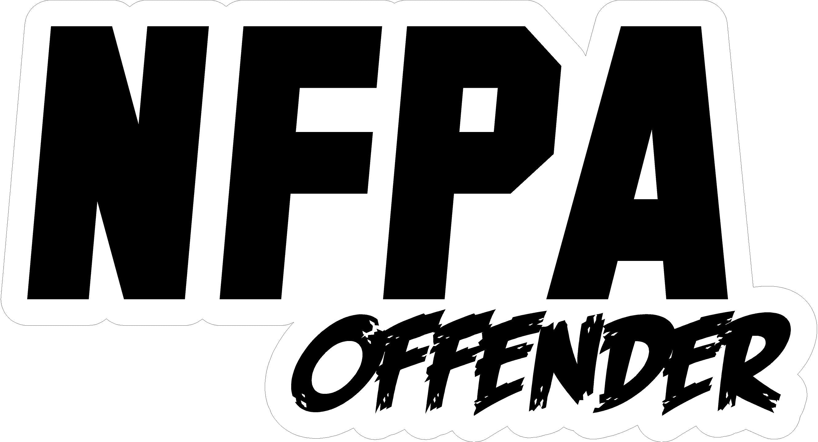Nfa Stickers NFPA Offender Helmet Decal | DKE Decals – dkedecals