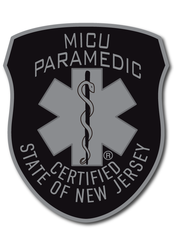 EMT Defibrillation Certified NJ State Dept. Of Health Fire Patch