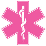 PINK STAR OF LIFE REFLECTIVE HELMET DECAL