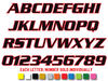 SERPENTINE BOLD REFLECTIVE LETTERS & NUMBERS