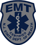 SUBDUED NEW JERSEY (NJ) EMERGENCY MEDICAL TECHNICIAN (EMT) PATCH WINDOW DECAL