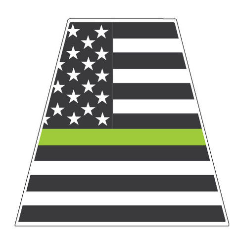 THIN GREEN LINE AMERICAN FLAG REFLECTIVE HELMET (TET) TETRAHEDRON