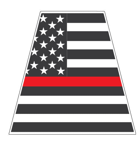 Thin Red Line American Flag Reflective Helmet Tetrahedron