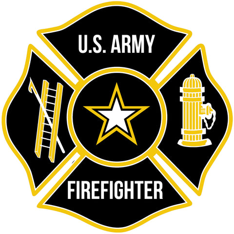 US ARMY FIREFIGHTER WINDOW DECAL