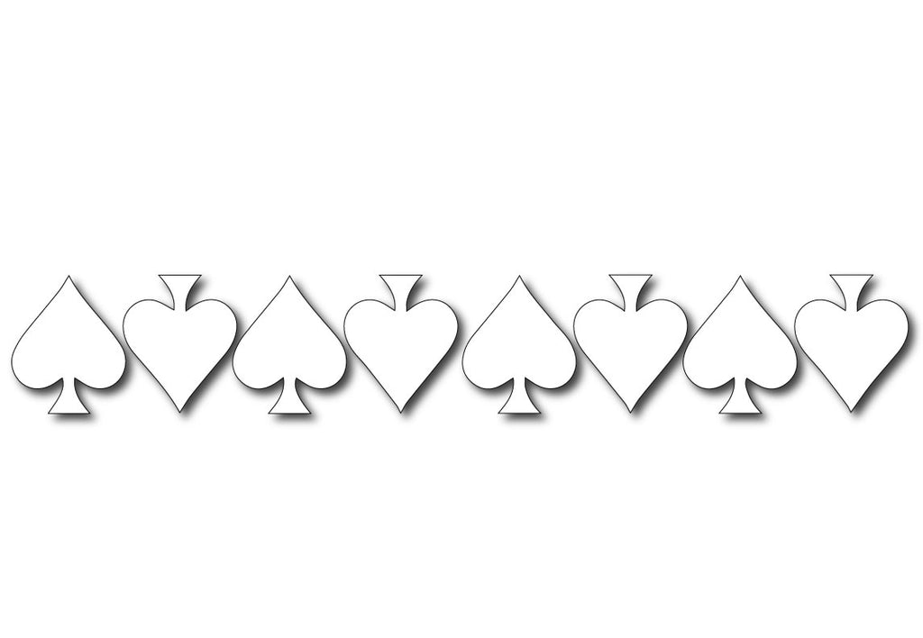 White Reflective Ace of Spade Helmet Decal 8-Pack White Reflective Ace of Spade Helmet Decal 8-Pack