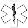 WHITE STAR OF LIFE REFLECTIVE HELMET DECAL